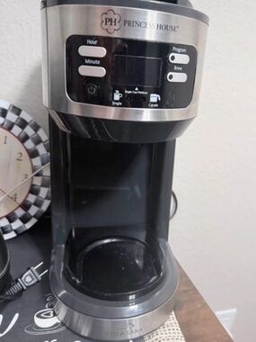 Princess House Black and Stainless Steel Single-Cup Coffee Brewer